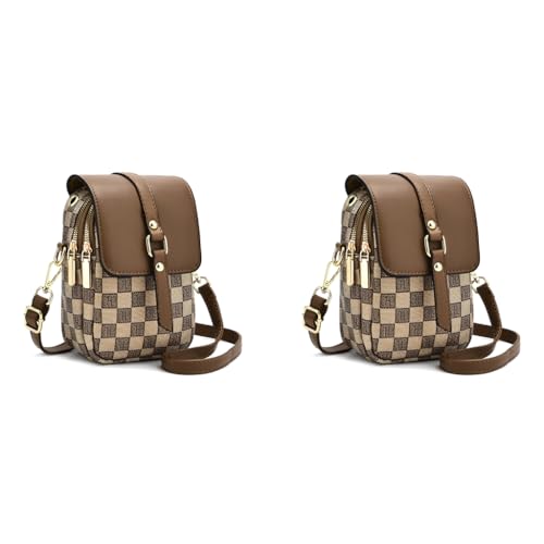 PALAY® Sling Bag for Women Crossbody Bag for Women Phone Bag Stylish PU Leather Mobile Cell Phone Holder Pocket Purse Wallet Sling Bag Mini Shoulder Bags (Brown) 2 PCS PALAY® Sling Bag for Women Crossbody Bag for Women Phone Bag Stylish PU Leather Mobile Cell Phone Holder Pocket Purse Wallet Sling Bag Mini Shoulder Bags (Brown) 2 PCS